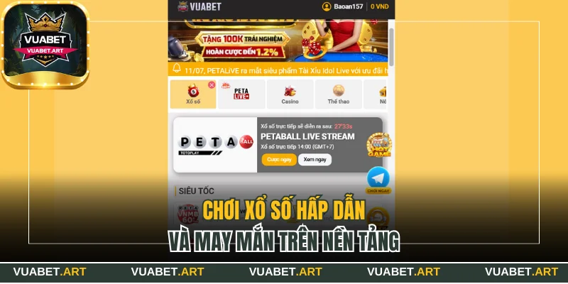 Chơi xổ số hấp dẫn và may mắn trên nền tảng
