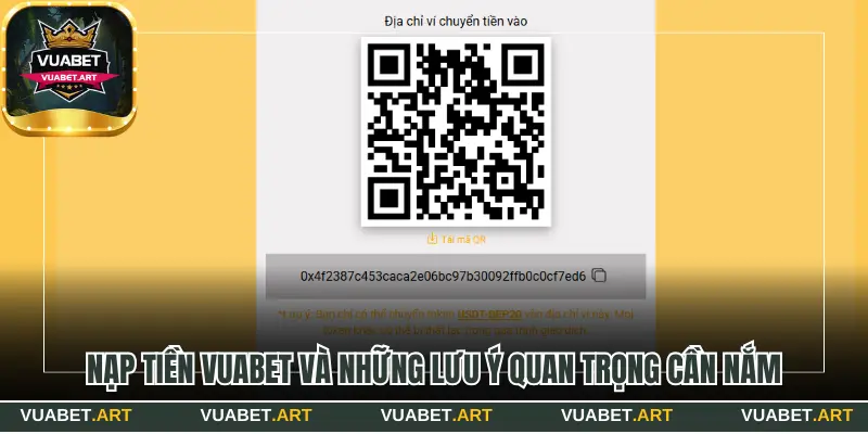 Nạp tiền Vuabet và những lưu ý quan trọng cần nắm